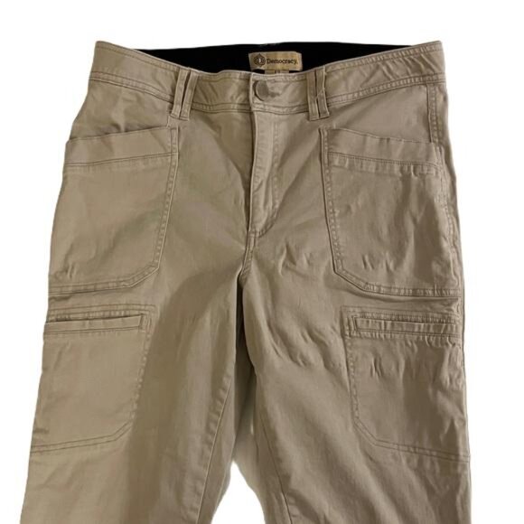 Democracy Womens Sz 12 "Ab"Solution Cargo Pants Snap Hem Capsule Utility Career - Picture 3 of 6